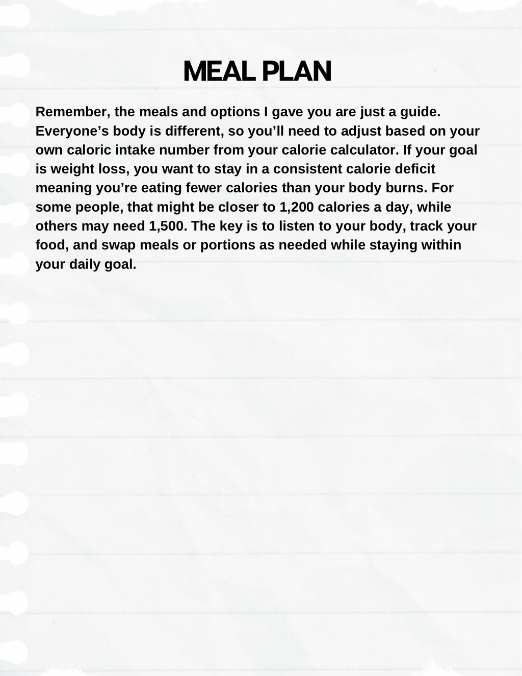 Losing It with Luuu (Weight Loss E-Book With Meal Plan)